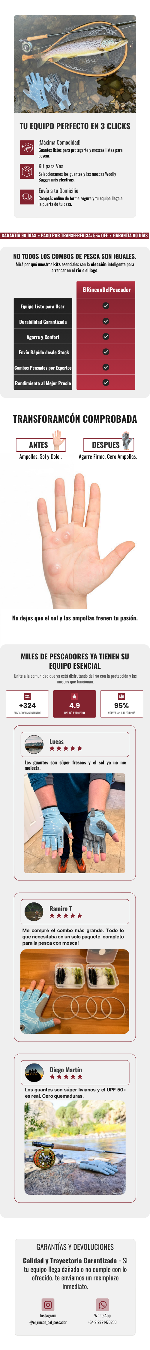 Garantía y Contacto móvil